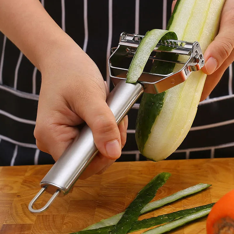 Stainless Steel Kitchen Peeler - Multi-Function Vegetable & Fruit Planer