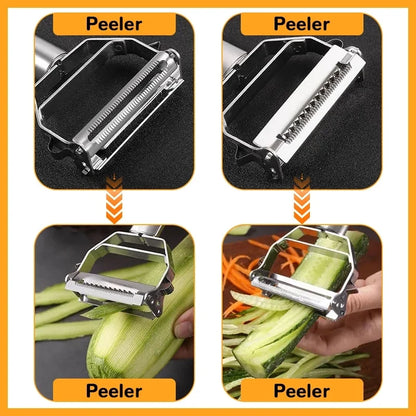 Stainless Steel Kitchen Peeler - Multi-Function Vegetable & Fruit Planer