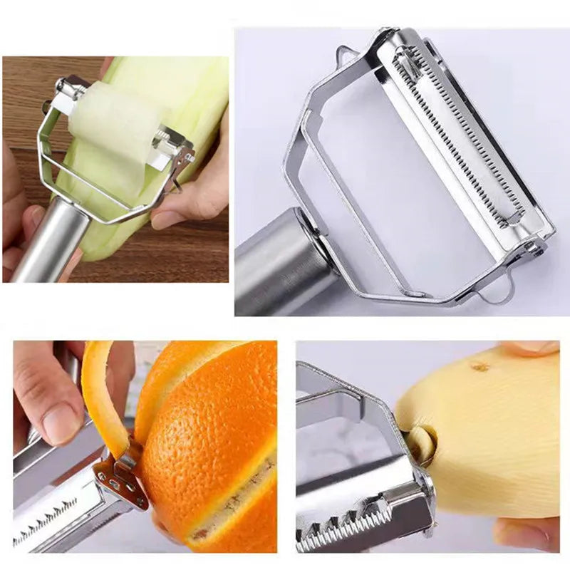 Stainless Steel Kitchen Peeler - Multi-Function Vegetable & Fruit Planer