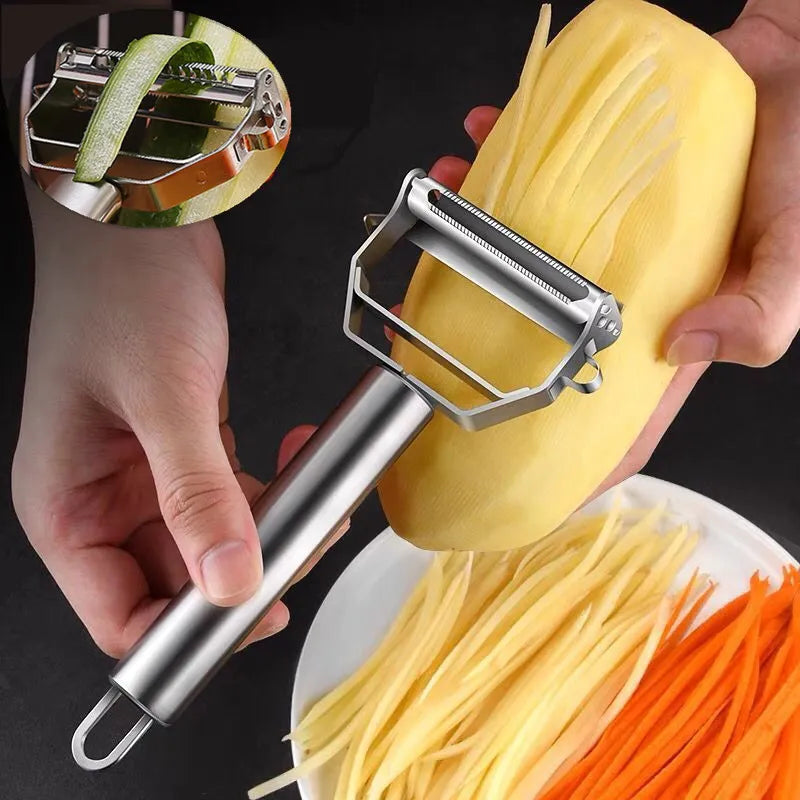 Stainless Steel Kitchen Peeler - Multi-Function Vegetable & Fruit Planer